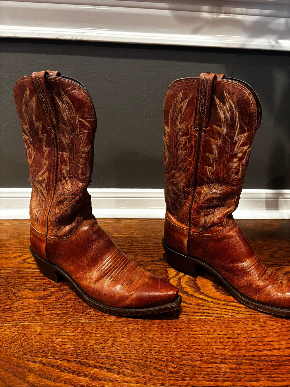 Size Women’s 9 Lucchese Since 1883 Tan Burnished Savannah Mad Dog Goat Boots - Picture 5 of 7